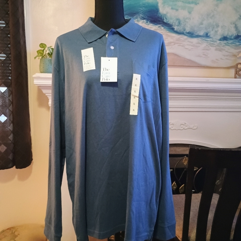 Gentlemen's Croft & Barrow extra large polo. Brand new with tags. Navy - Picture 5 of 6